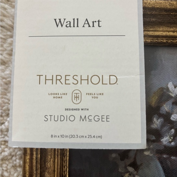 NWT - Shea McGee Gold Framed Floral Wall Art - Picture 2 of 3